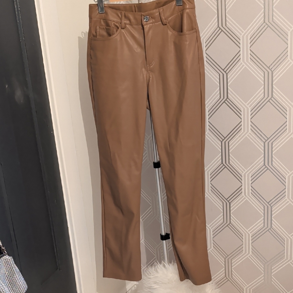 Joseph Ribkoff Tan Leather Jacket